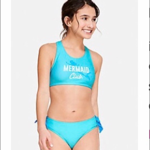 Justice Girls Bikini Top with matching Bottoms - Picture 1 of 4